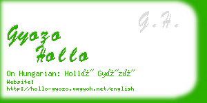 gyozo hollo business card